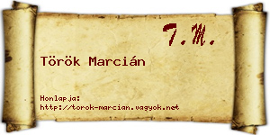 Török Marcián névjegykártya